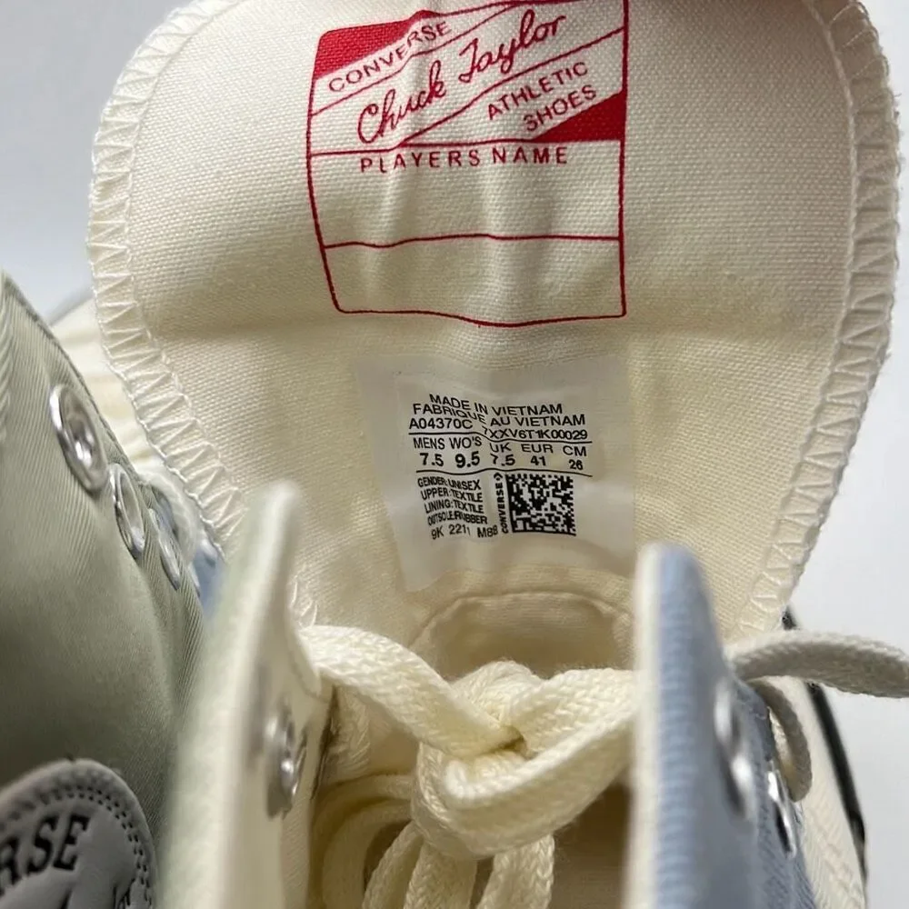 Converse Chuck 70 Patchwork‎ High Top Sneaker- Unisex A04370C  W-9.5 / M-7.5 NWB - Picture 8 of 9
